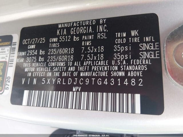 2026 KIA SORENTO S 9
