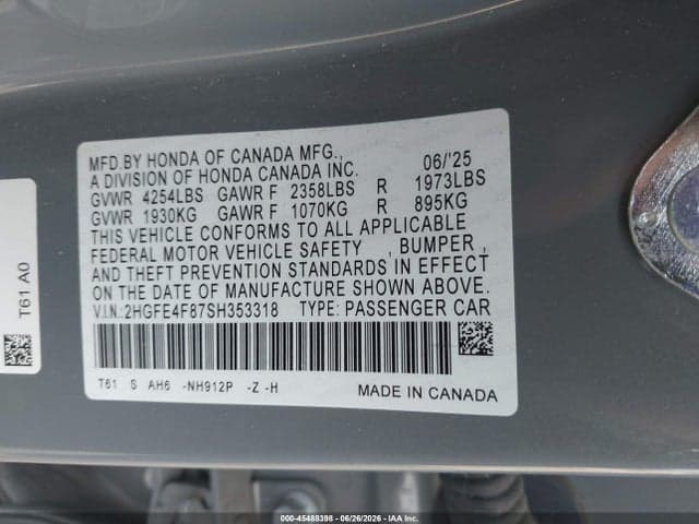 2025 HONDA CIVIC HYBRID SPORT/SPORT TOURING 9