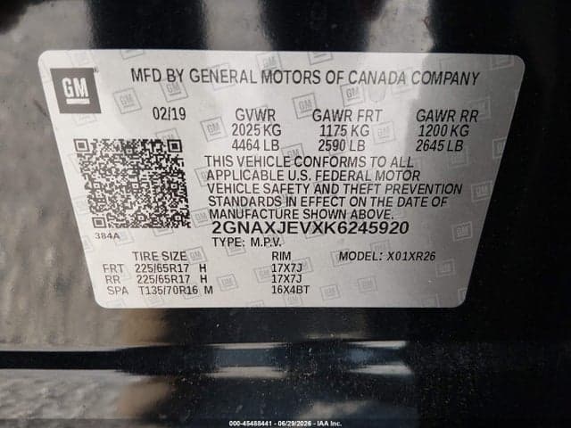 2019 CHEVROLET EQUINOX LT 9