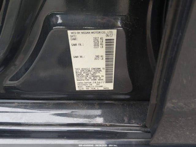 2017 NISSAN ALTIMA 2.5 SV 9