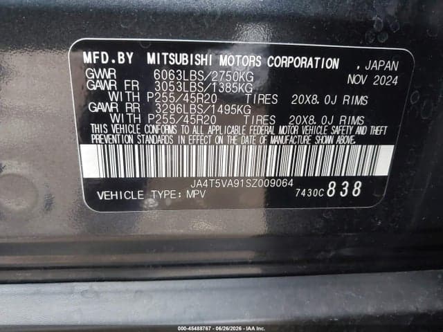 2025 MITSUBISHI OUTLANDER PHEV SE S-AWC 9