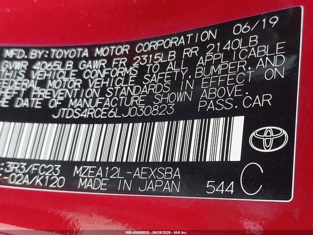 2020 TOYOTA COROLLA SE 9