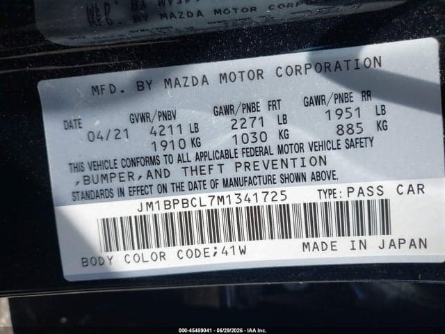2021 MAZDA MAZDA3 PREFERRED 9