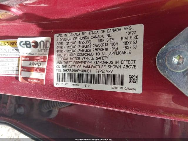2023 HONDA CR-V EX AWD 9