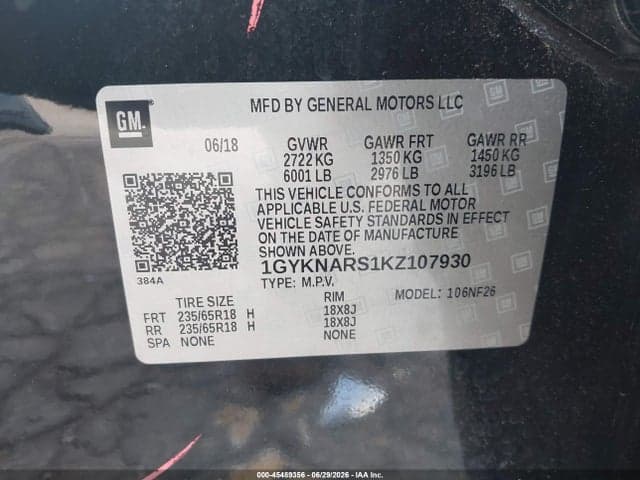 2019 CADILLAC XT5 STANDARD 9