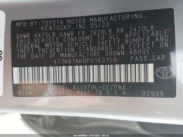 2023 TOYOTA CAMRY XSE 9