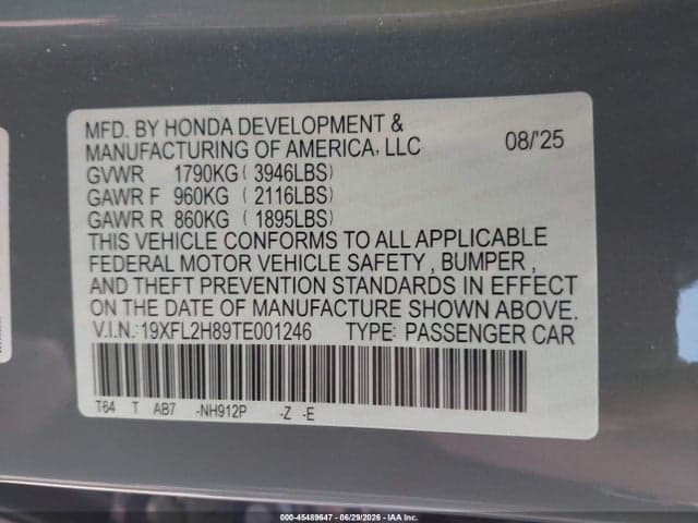 2026 HONDA CIVIC SPORT 9