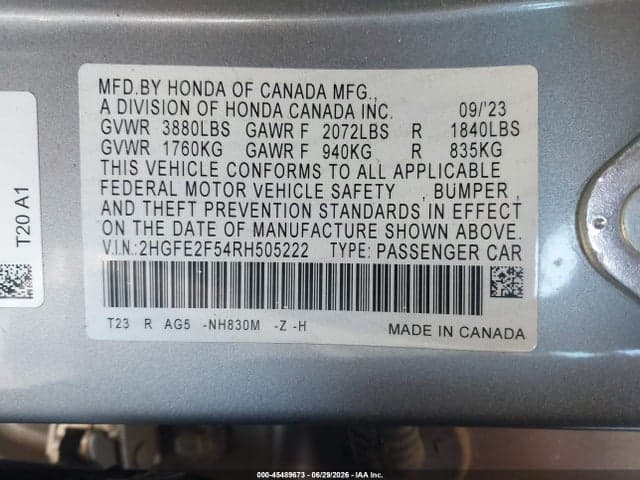 2024 HONDA CIVIC SPORT 9