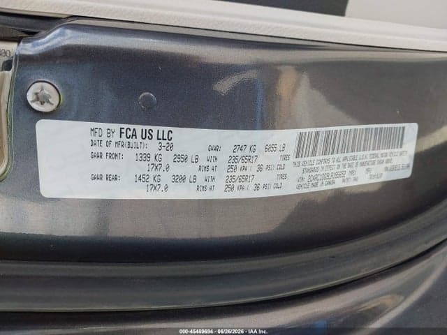 2020 CHRYSLER VOYAGER LXI 9