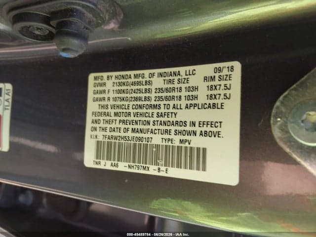 2018 HONDA CR-V EX 9