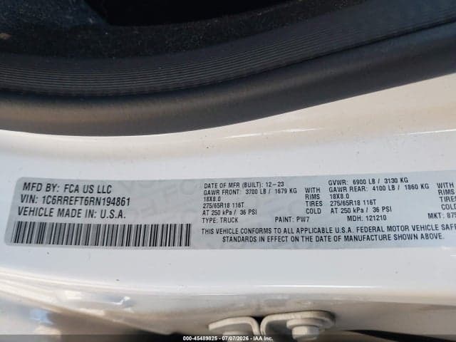 2024 RAM 1500 LONE STAR 4X2 5'7 BOX 9