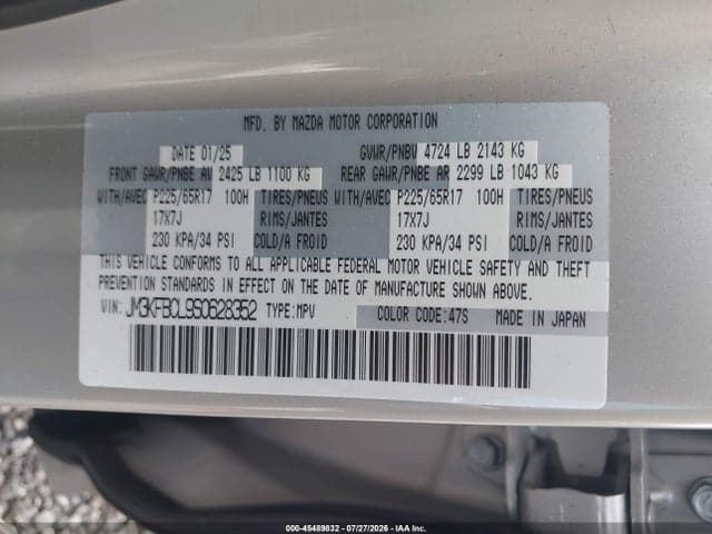 2025 MAZDA CX-5 2.5 S PREFERRED 9