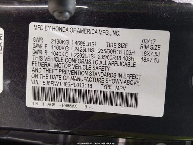 2017 HONDA CR-V EX-L/EX-L NAVI 9
