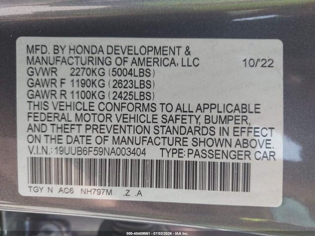 2022 ACURA TLX A-SPEC PACKAGE 9