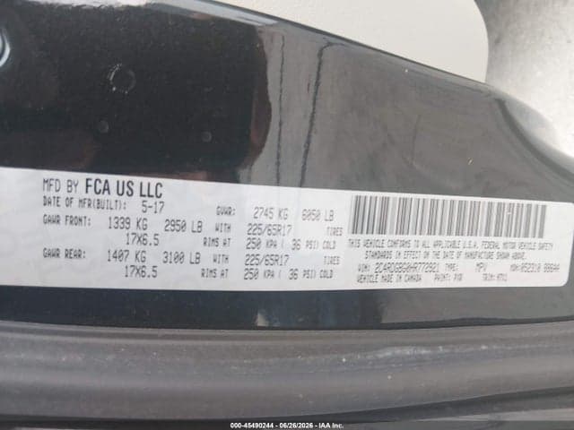 2017 DODGE GRAND CARAVAN SE 9
