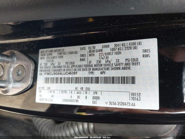 2020 FORD ESCAPE SE 9