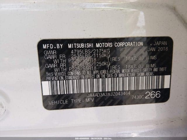 2018 MITSUBISHI OUTLANDER SEL 9
