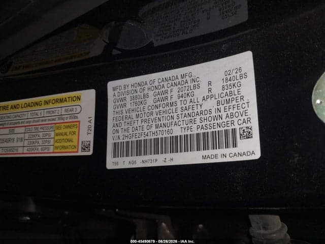2026 HONDA CIVIC SPORT 9