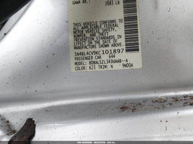 2019 NISSAN ALTIMA 2.5 SR 9