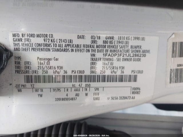 2018 FORD FOCUS SE 9