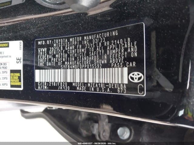 2023 TOYOTA COROLLA LE 9