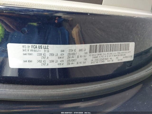 2017 CHRYSLER PACIFICA TOURING 9