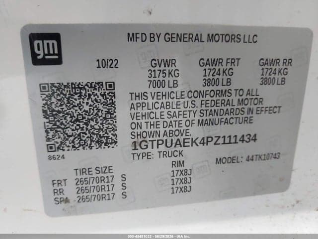 2023 GMC SIERRA 1500 4WD STANDARD BOX PRO 9