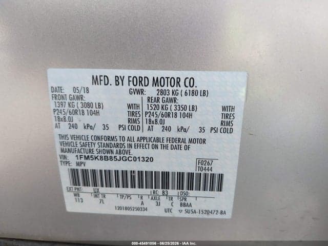 2018 FORD EXPLORER 9