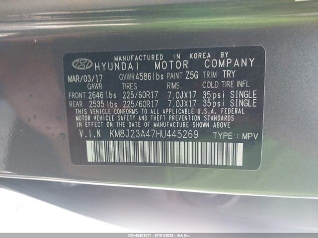 2017 HYUNDAI TUCSON SE 9