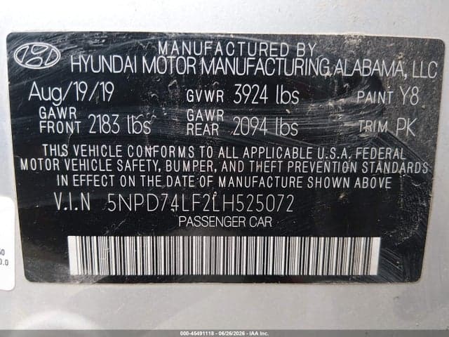 2020 HYUNDAI ELANTRA SE 9