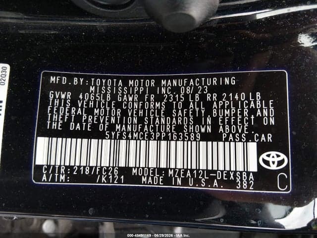 2023 TOYOTA COROLLA SE 9