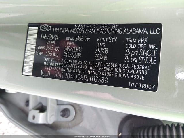 2024 HYUNDAI SANTA CRUZ SEL 9