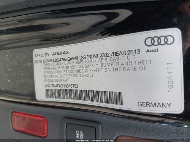2017 AUDI A4 PREMIUM PLUS 9