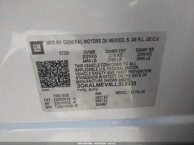 2020 GMC TERRAIN FWD SLE 9