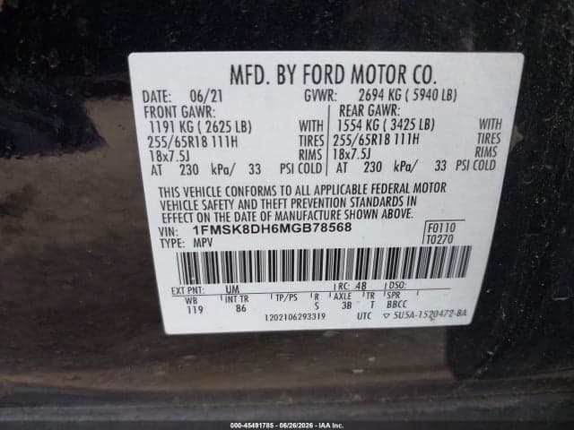 2021 FORD EXPLORER XLT 9