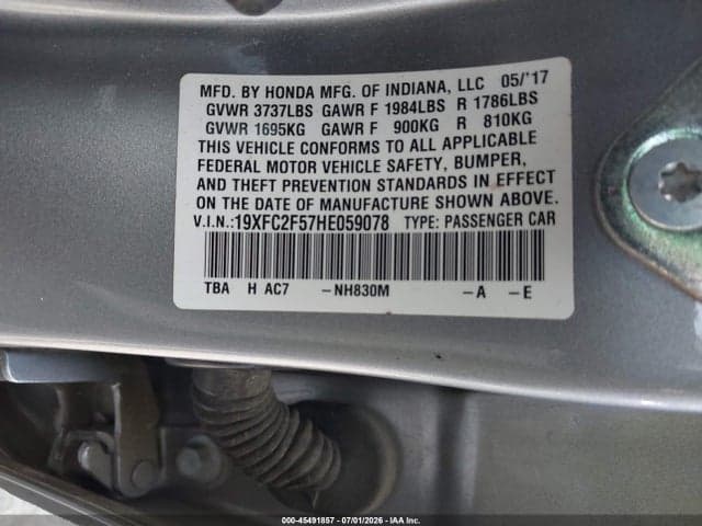 2017 HONDA CIVIC LX 9