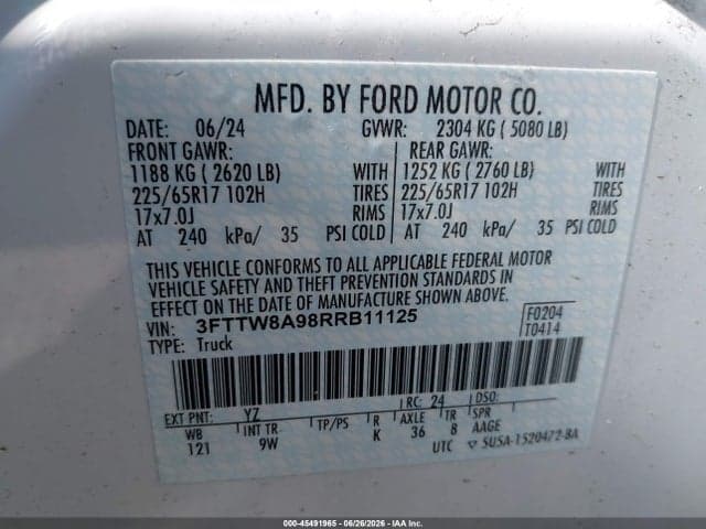 2024 FORD MAVERICK XL 9