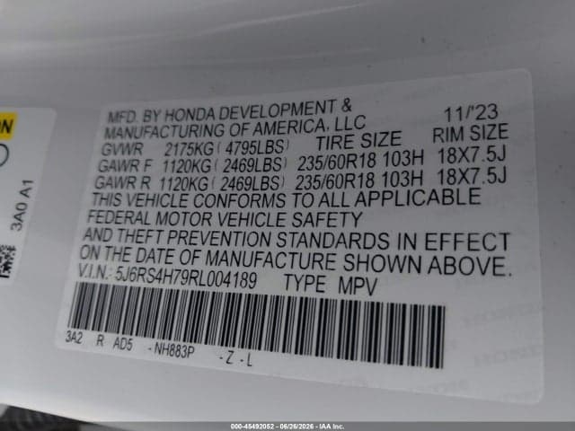 2024 HONDA CR-V EX-L AWD 9