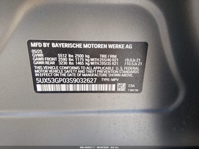 2025 BMW X3 30 XDRIVE 9