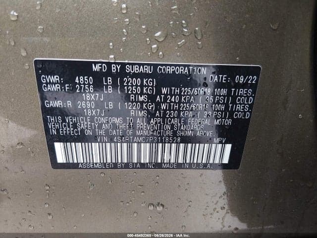 2023 SUBARU OUTBACK LIMITED 10