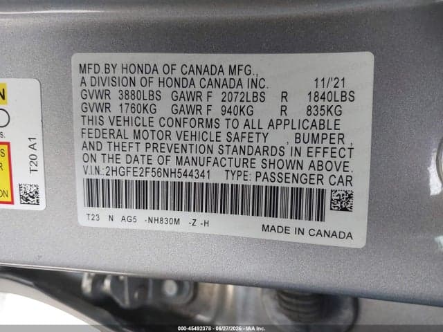2022 HONDA CIVIC SPORT 9