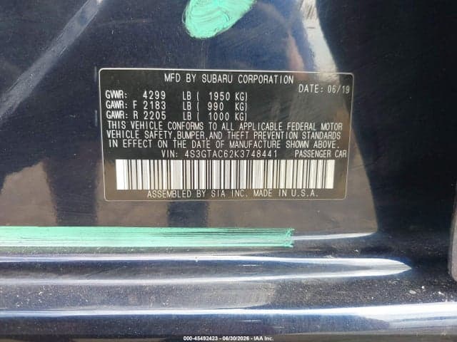 2019 SUBARU IMPREZA 2.0I PREMIUM 9