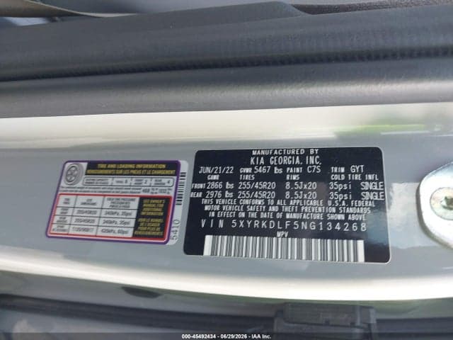2022 KIA SORENTO SX 9