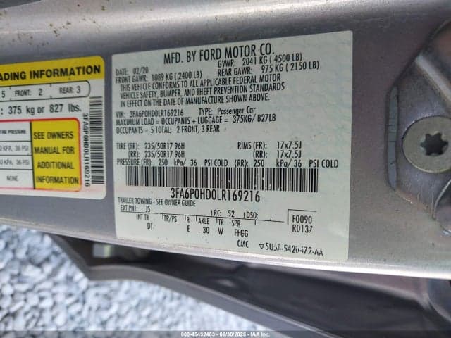 2020 FORD FUSION SE 9