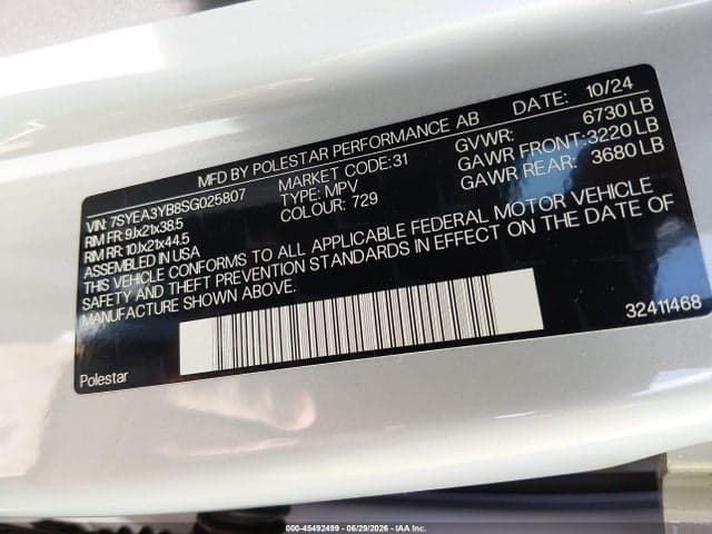 2025 POLESTAR 3 LONG RANGE DUAL MOTOR/LONG RANGE DUAL MOTOR LAUNCH EDITION 9