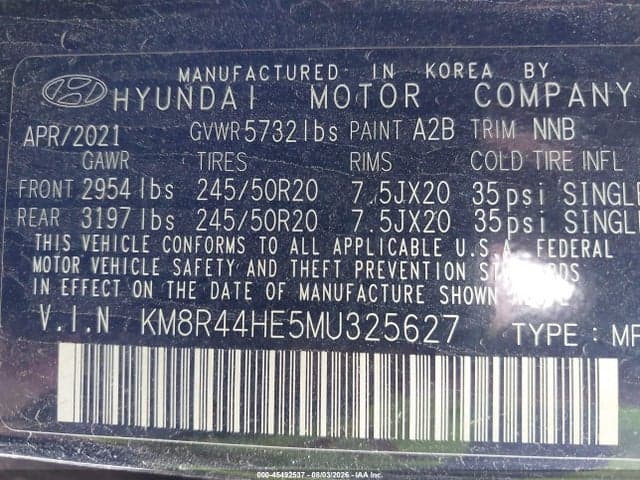 2021 HYUNDAI PALISADE SEL 9