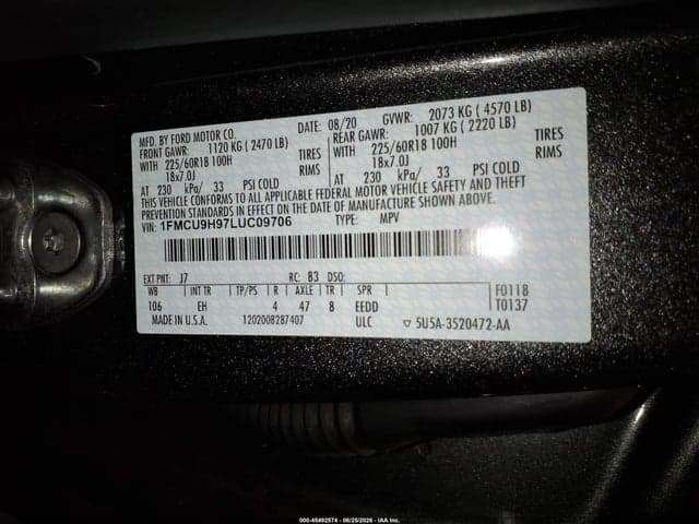 2020 FORD ESCAPE SEL 9