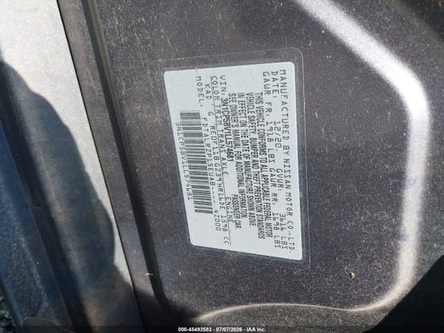 2020 NISSAN KICKS S XTRONIC CVT 9