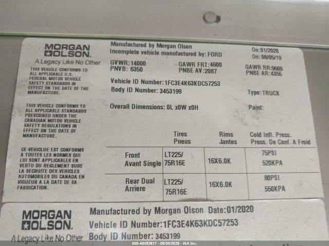 2019 FORD E-450 STRIPPED 8