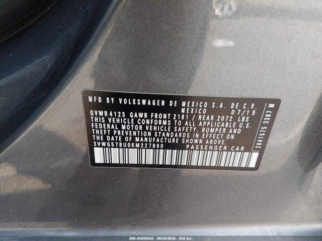 2019 VOLKSWAGEN JETTA 1.4T SEL PREMIUM 9